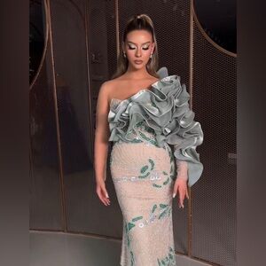 Sage green tabja dress